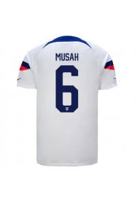 Yhdysvallat Yunus Musah #6 Jalkapallovaatteet Kotipaita MM-kisat 2022 Lyhythihainen